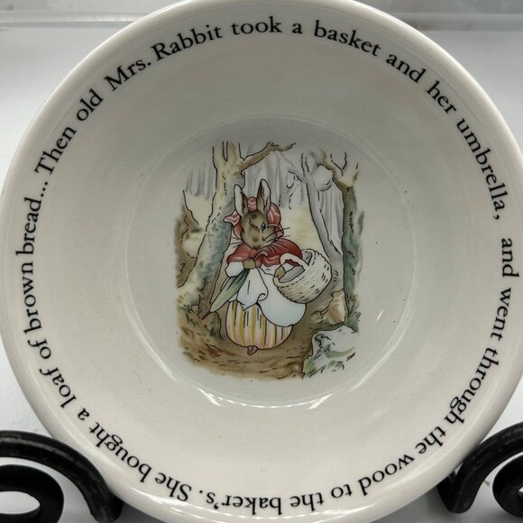 Wedgwood Peter Rabbit Beatrix Potter Child's Bowl and Cup England Vintage - Picture 4 of 11